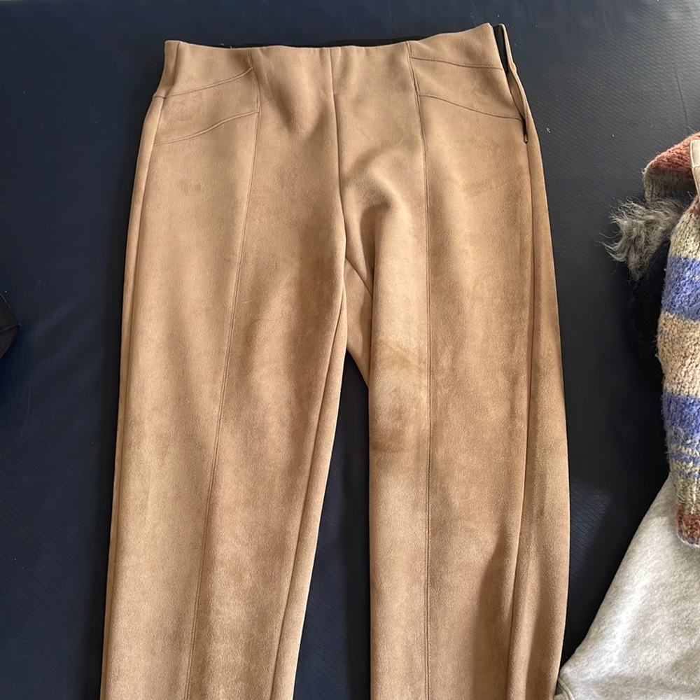 Zara tan suede pants